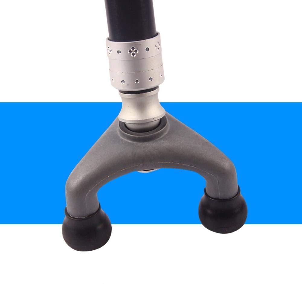 QUNINE Bastón Extensible Plegable de Altura Ajustable para Hombres y Mujeres, bastón de Aluminio Plegable con luz LED