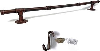Pot rack wall mounted hanging pot and pan rack 39 inch with 10 S-hooks-Antique Copper