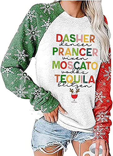 Essential Cocoon Womens Reindeer Alcohol Christmas Sweatshirt Dasher Dancer Prancer Vixen Moscato Vodka Blitzen Xmas Pullover 1 Essential Cocoon Womens Reindeer Alcohol Christmas Sweatshirt Dasher Dancer Prancer Vixen Moscato Vodka Blitzen Xmas Pullover