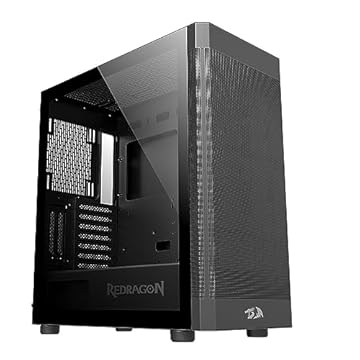 Gabiente Gamer Redragon Aeroglass MID-TOWER, Lateral de Vidro, Preto