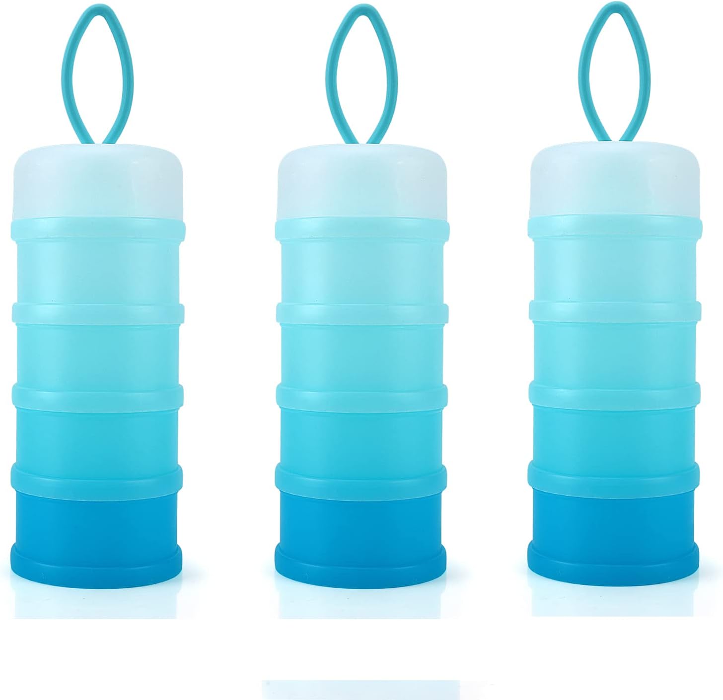 Accmor 3 Pack Baby Formula Dispenser On The Go, Stackable Formula Dispenser Formula Container to Go, Non-Spill Portable Milk Powder Kids Snack Storage Container, BPA Free