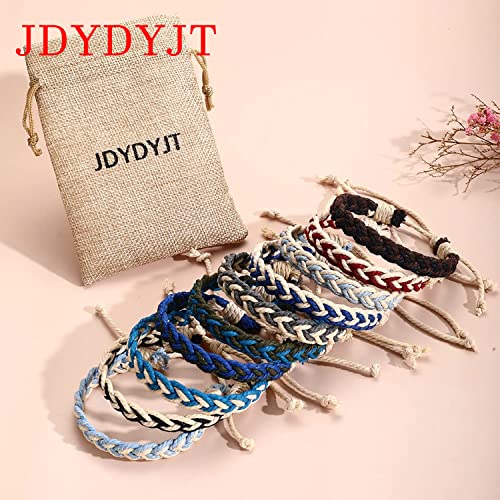 Pulsera ajustable de cuerda de cáñamo tejida hecha a mano miniatura 7