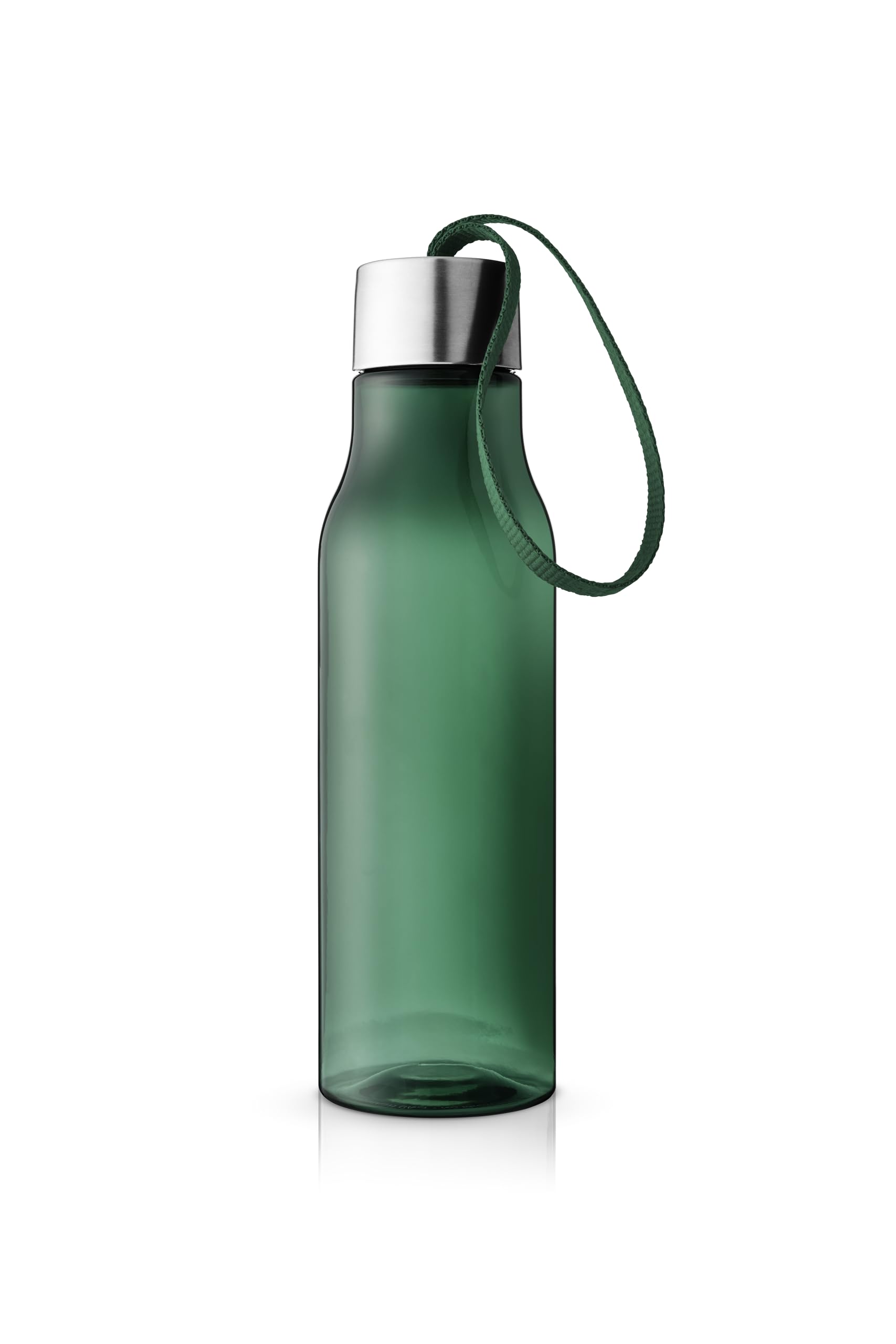 EVA SOLO – Re-Hydrate Water Bottle 0.5L | 100% Recycled PET Body | Leak-Proof Stainless Steel Lid | Lightweight with Carry Strap | Compact Design Fits Cup Holders | Green