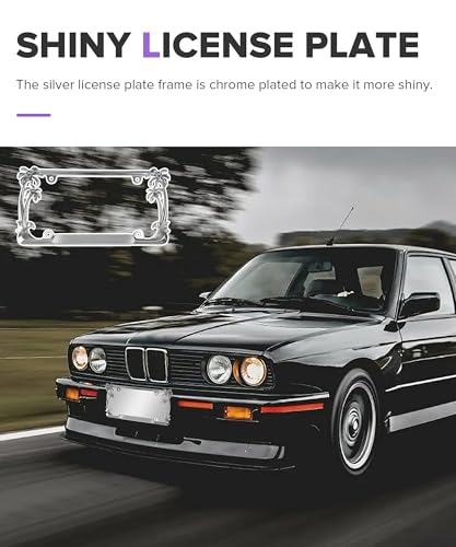 License Plate Frames,Car Accessories Universal Rust-Proof Palm Tree License Plate Frame with Screw Caps,Automotive Replacement,Suitable for Most Cars,Trucks,SUV,Sedans,Front and Rear