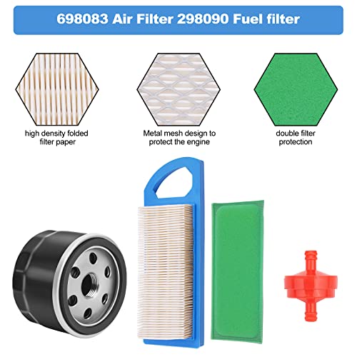 Awszh 697153 795115 Air Filter 298090 298090S Fuel Filter 492932S Oil Filter Lawn Mower Tune Up Kit Fit For 794422 698083 797008 697153 Lt2000 Lt1000 33425 31G777 31E777 Lawn Mower #TOP2