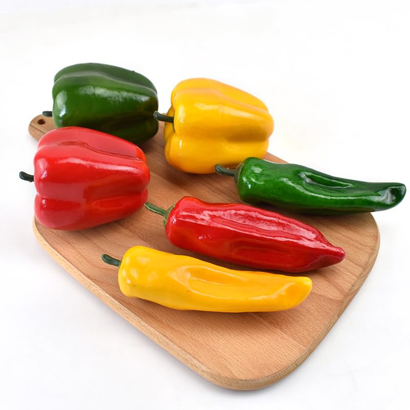 5 Guirlandes De Piments Artificiels En Mousse - Décoration Cuisine Rustique Ou Photo - Légumes Factices Suspendus