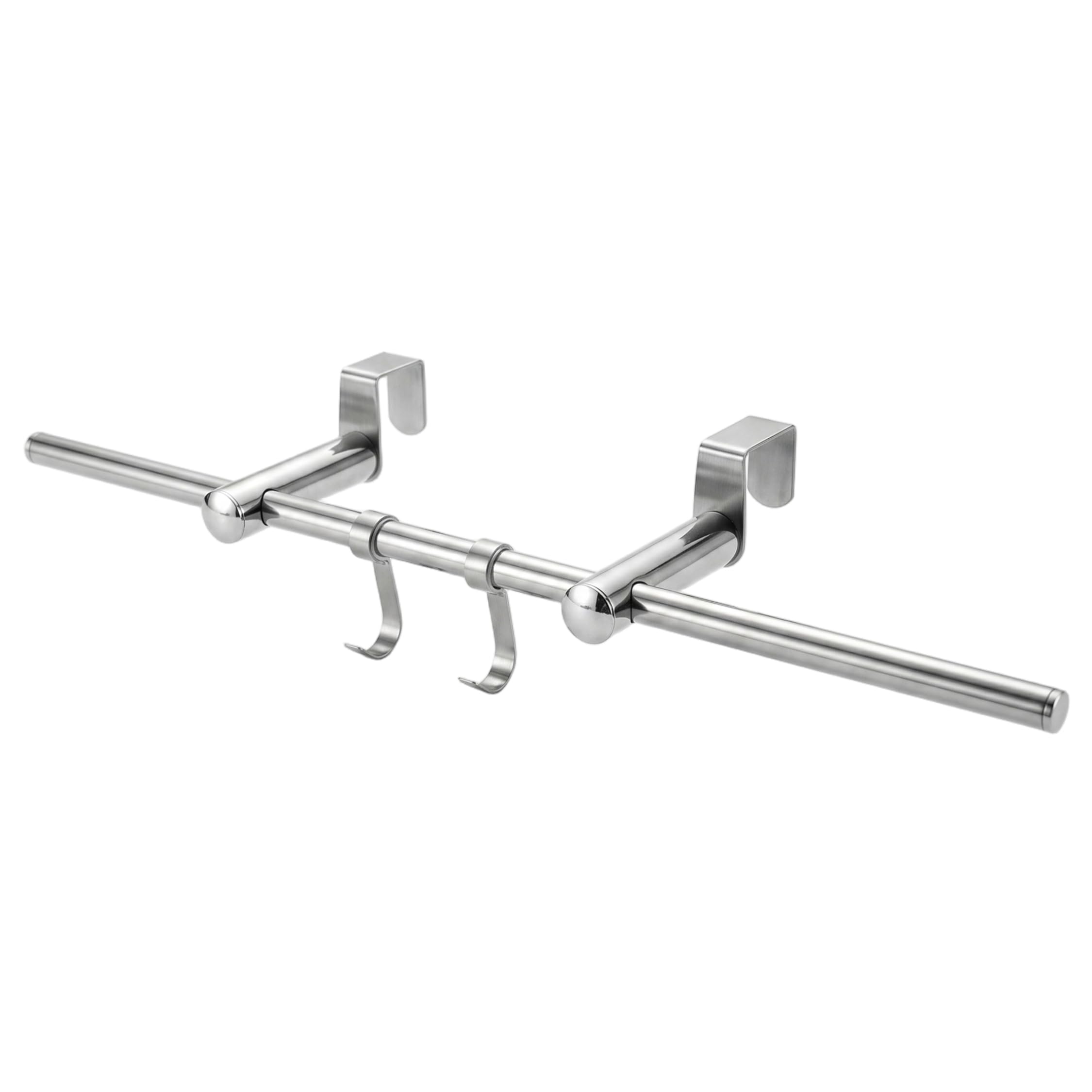 Bemonew Over Door Hanger, Stainless Steel Towel Holder For Radiators With 2 Hooks, Adjustable Panel Radiator Mount - 15.75 Inch (40cm)
