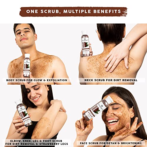 Bella Vita Organic Exfoliate Coffee Scrub For Face & Body, Blackhead Remover, De Tan Removal Ayurveda, Dirt Removal From Neck, Knees, Elbows, Arms 75 G #TOP2