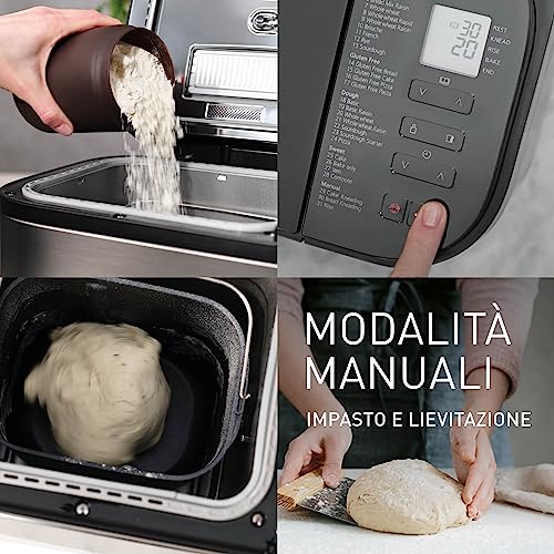 Panasonic SD-YR2550SXE Macchina per il Pane, 31 Programmi Cottura, Dispenser per Lievito, Uvetta e Frutta Secca, Timer Digitale da 13 Ore, per Dolci, Pizza, Marmellate, Brioche e Gluten Free - 13