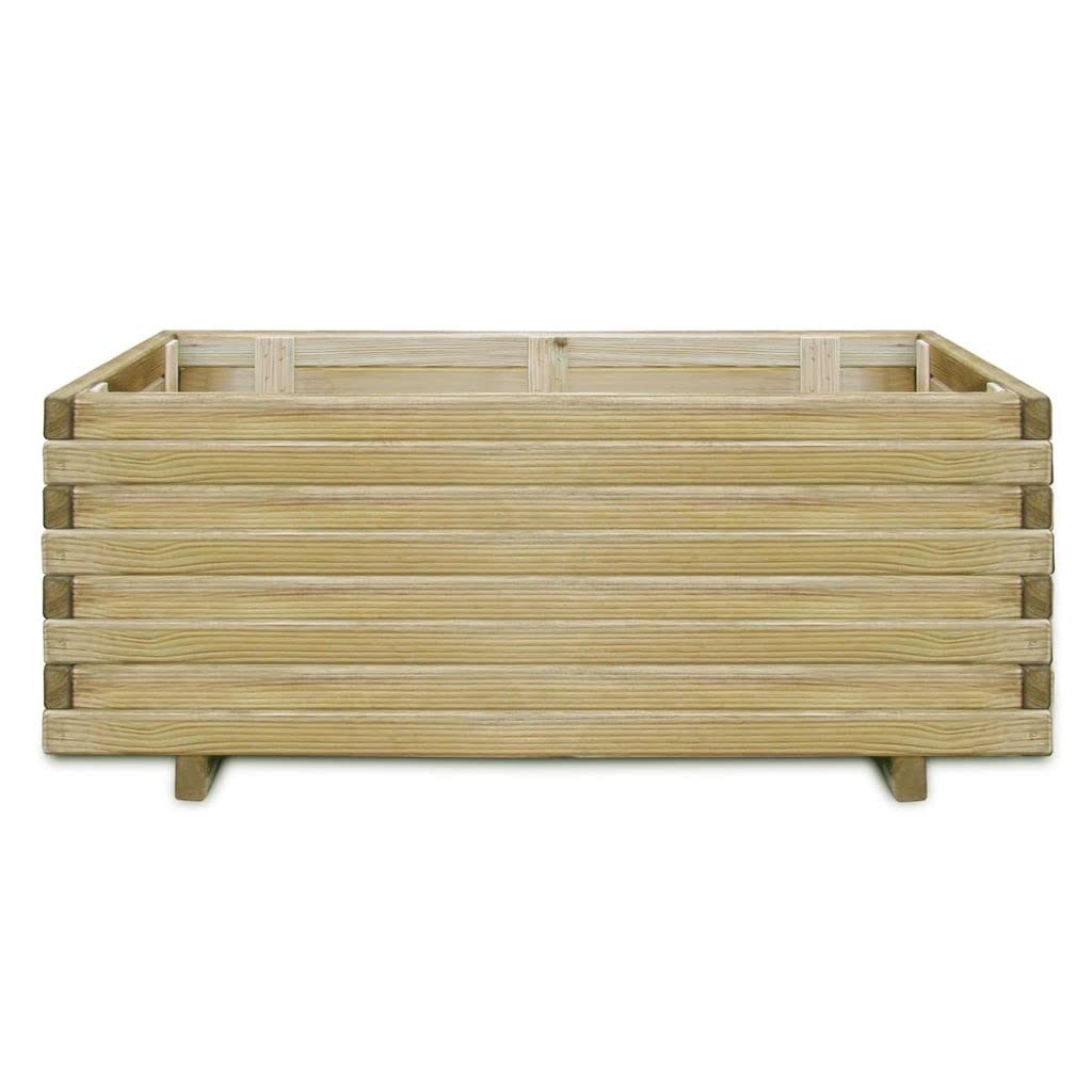 Homgoday Huerto elevado de madera para jardín: resistente y fácil de montar, 100 x 50 x 40 cm
