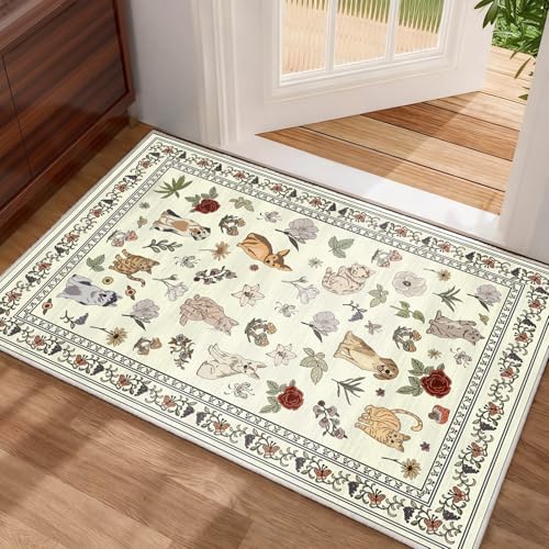 Tapete decorativo con diseño floral animal 2x3