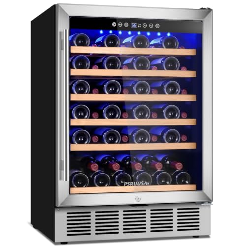 Image of 24 Inch Wine Fridge, 51 Bottle Wine Cooler Under Counter