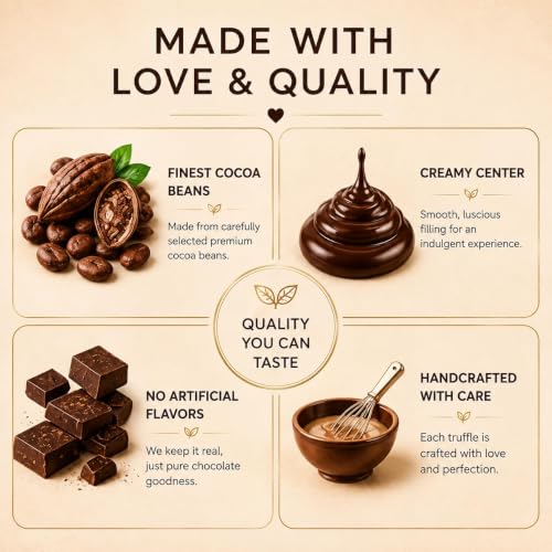 Image of 24 Pcs Truffle | Luxury Chocolate Gift Pack | Handmade Premium Gift Hamper for Birthday, Anniversary, Wedding | Belgian Chocolate Gift for Boy, Girl, Kids, Brother, Sister, Wife, Girlfriend