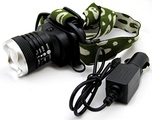 CursOnline Torcia LED Frontale Abbagliante by Bailong BL-6809 con Zoom Potentissima LED Bianco di Nuova Generazione MOD. LED CREE XR-E Q5 800 Lumen