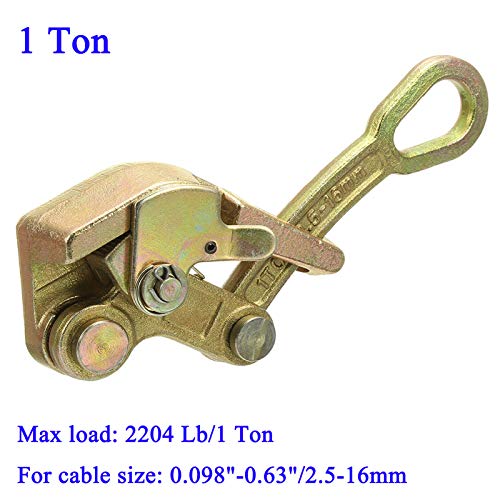 Mr.EV Cable Grip Wire Gripper Steel Cable Puller Tool for Wire Rope,Pulling 2204 Lbs (1T)