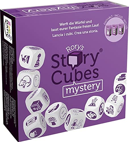 Zygomatic | Story Cubes – Mystery | Familienspiel | Erzählspiel | 1-12 Spieler | Ab 6+ Jahren | 20+ Minuten | Deutsch