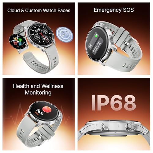 Image of Boat Ultima Prime smartwatch with 1.43 inch AMOLED Display, AOD, Personalized Fitness Nudges, Functional Crown,100+ Sports Modes, Create Your Own Watchface, smartwatch for Man and Woman (Silver Mist)