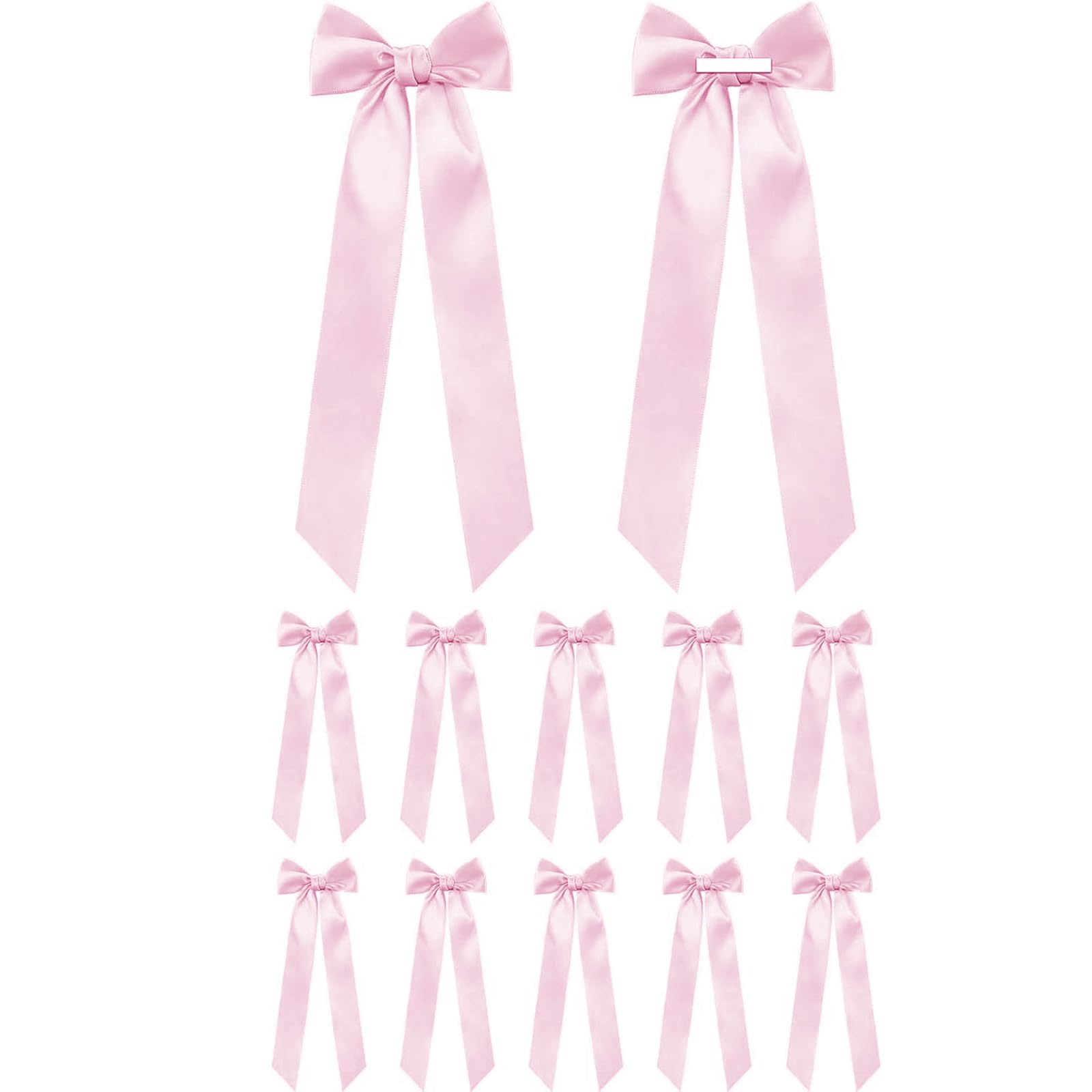 Tsophreniq 12Pcs Ballet Bowknot Ribbon Party Supplies Soft Satins Materials Ribbon Gift Wrapping Supplies for Birthday Wedding Event Satins Decorations for Parties