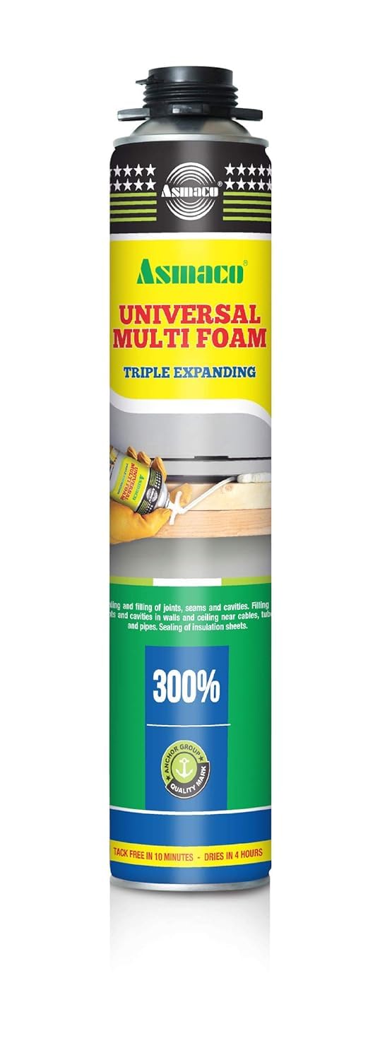 Asmaco Universal Normal Multi PU Foam (750ml) 12 Pieces