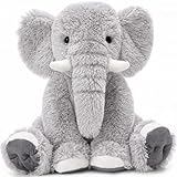 MorisMos Giant Elephant Stuffed Animal, 19.6inch Large Stuffed Elephant Plush Toy Plush Soft Elephant Plush Gifts for Kids, Girls Boys,Toddlers, Gray