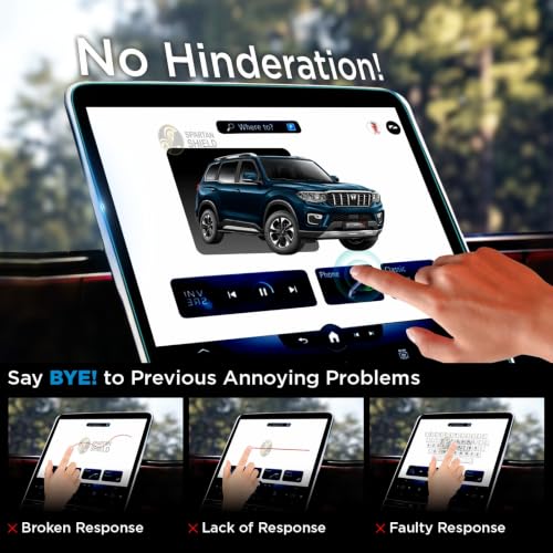 Image of Spartan Shield [2 PACK] Screen Guard for MAHINDRA SCORPIO N 2026 FACELIFT || 12.3 Inch Infotianment Touchscreen + Instrument Cluster Protector || Z8S, Z8, Z8T & Z8L Models || Car Display Accessories [Not Tempered Glass] (Scoprio N [12 inch Info+Speedo] 2026)