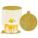 100 Pcs Mini Cake Boards, Golden Mousse Cake Boards Base Dessert Board Cardboard Rounds Cake Paper...