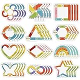 ZOiiWA 48 Pcs Breath Calm Anxiety Sensory Stickers Reusable Textured Tactile Rough Calming Stickers Adhesive Sensory Strips for Christmas School Office Classroom Adults Teens Kids Anxiety Relief