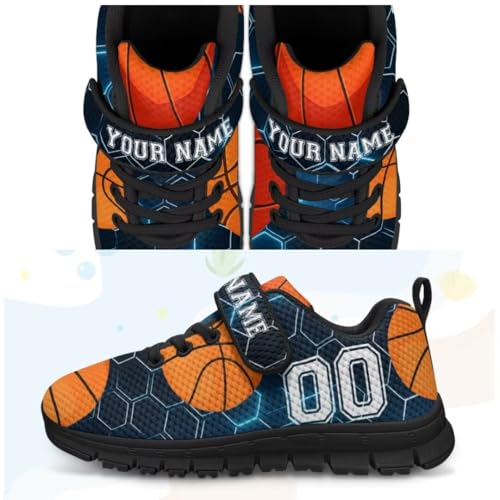 Children Sports Sneaker Balls Print Hook & Loop Closure Unisex Child Anti Slip Lightweight Shoes for School Running2