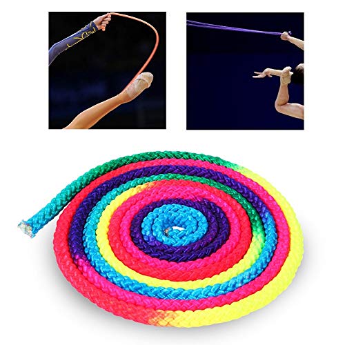 Samfox Gymnastics Rope - Jumping Rope Gymnastic Skipping Rope Rhythmic Gymnastics Arts Rope Sports Training Rope Rainbow Colour - Image 2