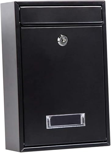 Cabilock Buzón de pared para buzón de correo, decoración de oficina vintage, decoración de para exteriores, buzón de metal para sugerencias, buzón