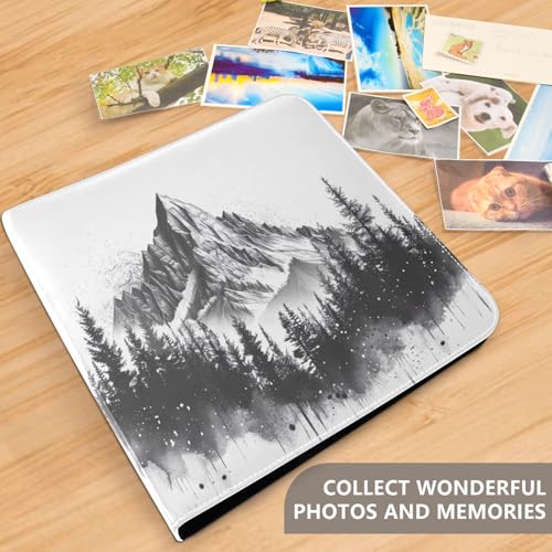 Álbum de Fotos Autoadhesivo DIY Estilo Montaña Encuadernador de 3 Anillos Álbum de Fotos 40 Páginas 8x10 para Memoria miniatura 5
