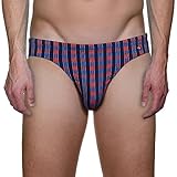Bruno Banani Herren Badehose Mini Royal, Gr. Medium, Mehrfarbig (blau/rot karo 1418)