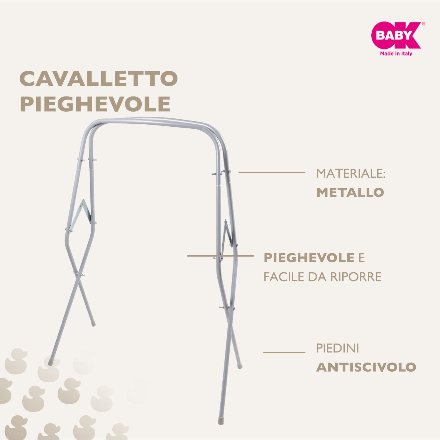 OKBABY Cavalletto in Metallo Supporto per Vaschetta Compatibile con Onda Baby