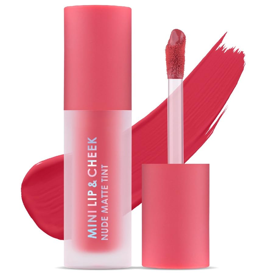 Cathy Doll Mini Lip and Cheek Nude Matte Tint, Sun Peach and Punch Me Shades, Pigment-Rich Formula with Natural Mineral Water. #3-image-6