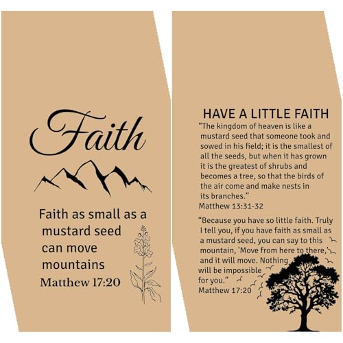 Fankya 240pcs Mustard Seed Cards Gospel Tracts Religious Christian Roman Road Salvation Tract Serenity Prayer Pocket Jesus Bible Verse Cards for Evangelism Church Easter Party (Mustard Seed 2)