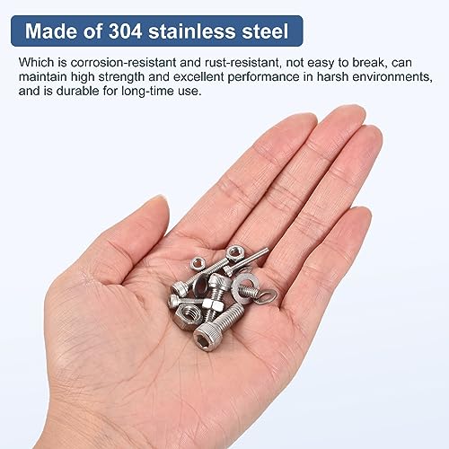 DTGN 50Pcs M4 Metric Screw Assortment, M4 Bolts Socket Head Screws - Image 3