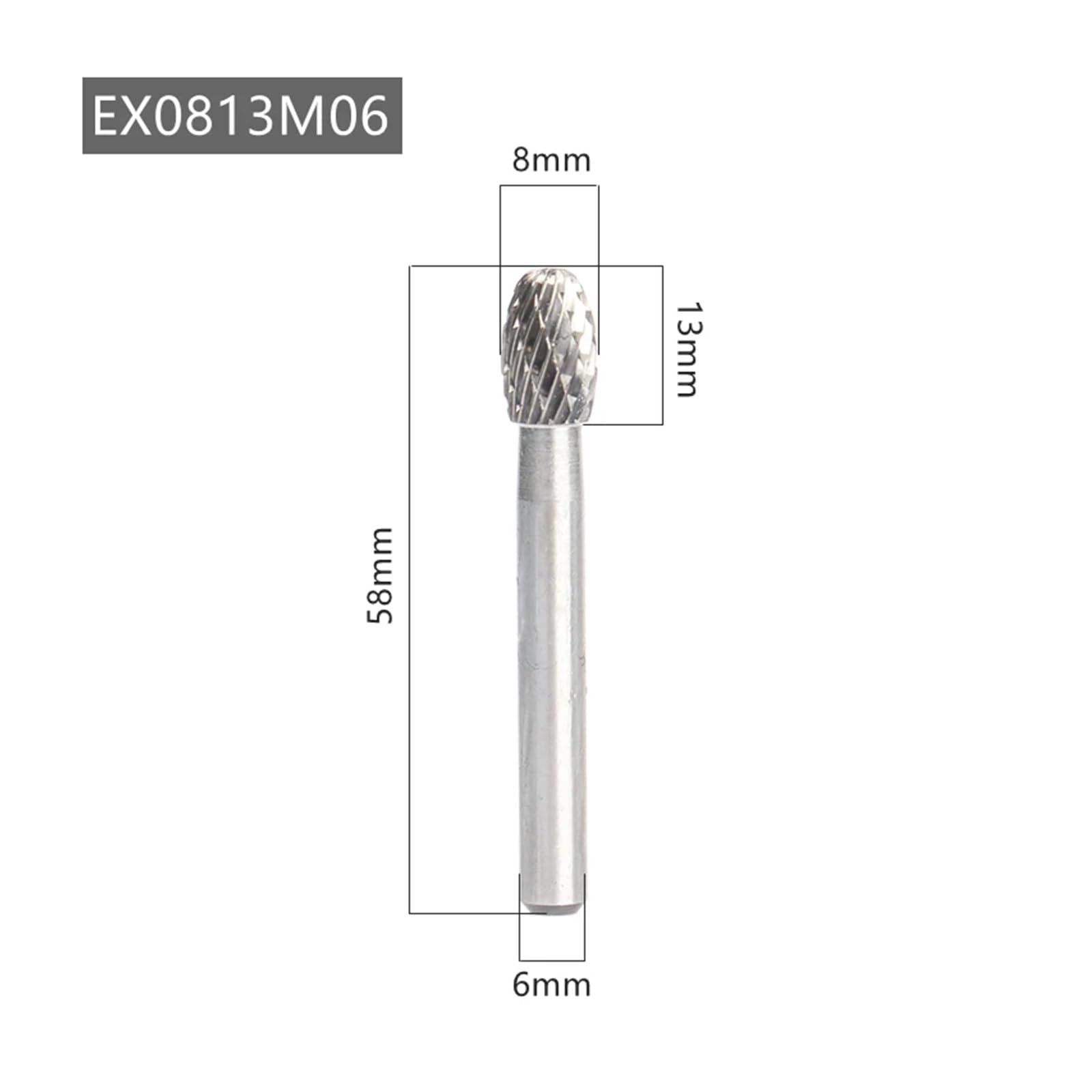 brocas para clavos, Cabezal de molienda, Lima rotativa aleación, fresa Metal duro for tallar pulido cobre(EX0813M06)