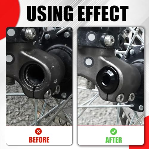 Image of Upgraded Front Fork Axle Nut for Sur Ron Light Bee S /X Talaria Sting L1E /X160 /X260, CNC Aluminum Alloy Anti-Rust Durable Front Wheel Axle Cap Screws Cover (Black, Front Fork Axle Nut)