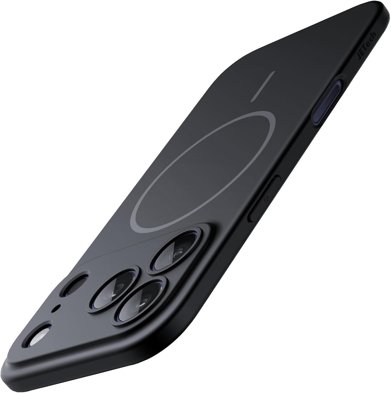 JETech Magnetic Slim Case for iPhone 17 Pro 6.3-Inch, Compatible with MagSafe, Ultra-Thin Lightweight Minimalist Phone Cover with Matte Finish and Full Camera Lens Protection (Black)
