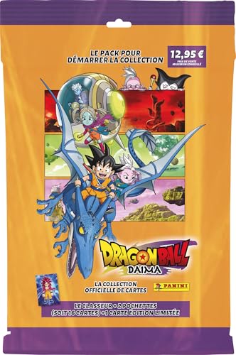 Panini Dragon Ball DAIMA Trading Cards - Starter pack (1 raccoglitore + 2 tasche da 8 carte + 1 biglietto edizione limitata)