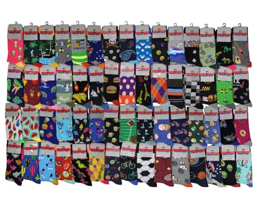 Different Touch 60 Pairs Bulk Wholesale Lot Assorted Color Fancy Design Fashion Men Dress Socks