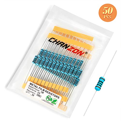 Chanzon 50Pcs 1W 100 Ω Ohm Metal Film Fixed Resistor 0.01 ±1% Tolerance 100R Mf Through Hole Resistors Current Limiting Rohs Certificated #TOP6