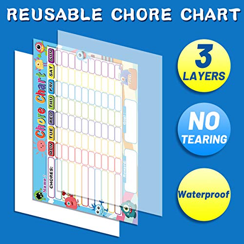 Dry Erase Chore Chart For Kids Reward Chart Reusable Self-Adhesive Behavior Chart For School Home Classroom 8 Pack #TOP2