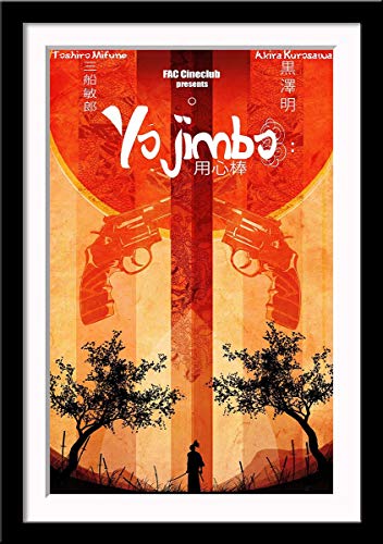 Image of Tallenge - Yojimbo - Akira Kurosawa Movie Poster - Small Framed Poster(Paper,12 x 17 inches, MultiColour)
