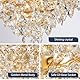 BESTIER Gold Moderne Pendelleuchte Kronleuchter Kristall Regentropfen Beleuchtung Deckenleuchte Lampe für Esszimmer Badezimmer Schlafzimmer Wohnzimmer 4 G9 Glühbirnen erforderlich D28cm x H30cm