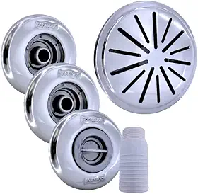Kit Dispositivo Inox Piscina de Alvenaria + Ralo de fundo