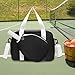 Aosekaa Tennis Handbag Pickleball Bag Multipurpose Lightweight Badminton Shoulder Bag Tennis Tote Bags for Travel Fitness Clothes, Black