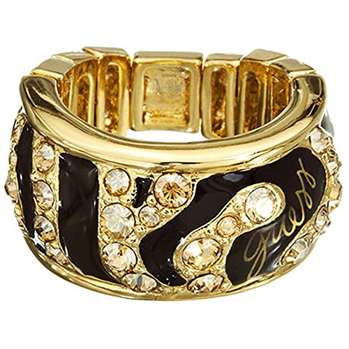 Guess anello dorato pitonato zebrato