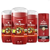 Old Spice Aluminum Free Deodorant for Men, 24/7 Odor Protection, 24/7 Freshness & Lasting Scent, Bearglove Scent, 3.0 oz with Travel Size Swagger Body Wash (Pack of 4)