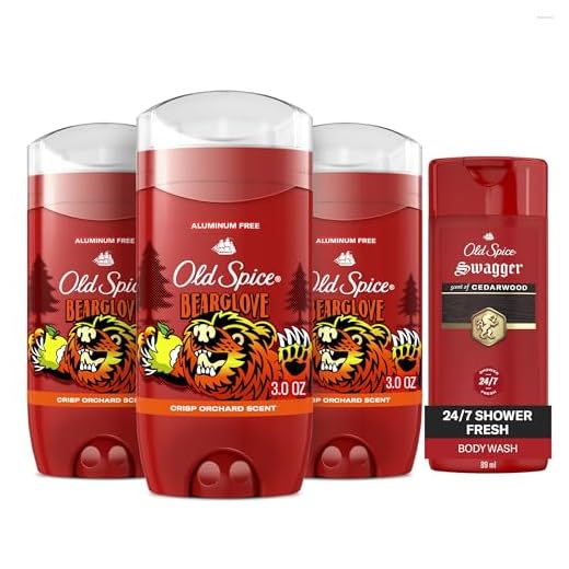 Old Spice Aluminum Free Deodorant for Men, Bearglove Scent, 48 Hr. Protection, 3.0 oz, Pack of 3 with Travel-Sized Swagger Body Wash